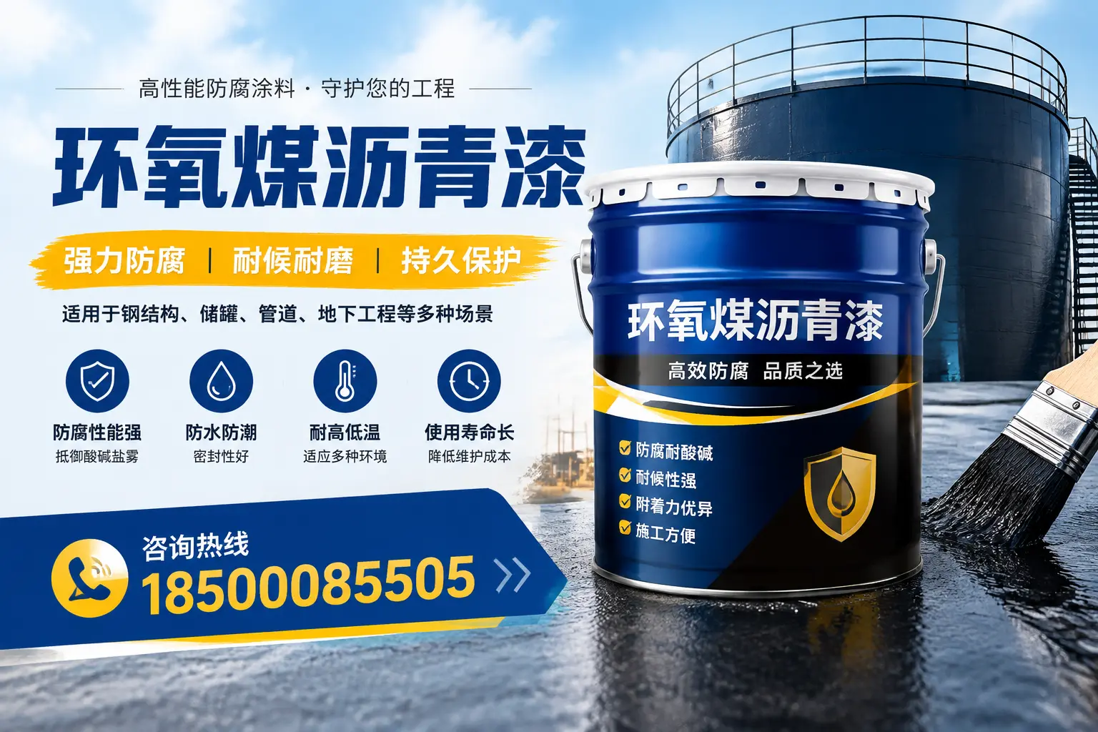 环氧煤沥青漆在工业中的应用，绵阳企业的选择